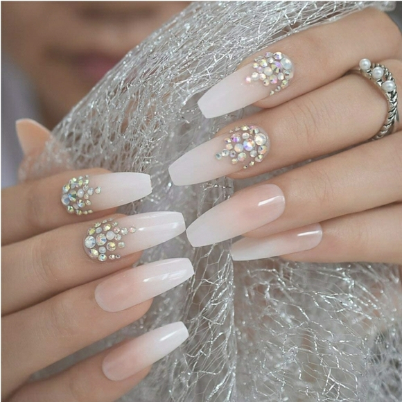 FRENCH PARTY BLING EXTRA LONG COFFIN π
NAILS PRES - Picture 3 of 13